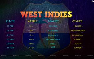 West Indies ICC World Cup 2015 Schedule